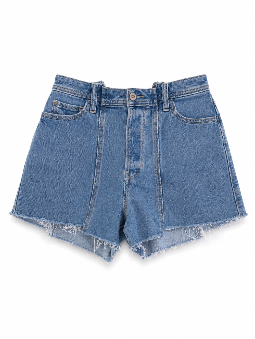 HOLLISTER ultra high-rise mom shorts distressed denim cutoff W26